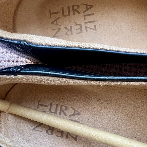 Naturalizer Emme Black Faux Leather & Snake Skin Accent Lace Up Oxford Shoes 8 M - Picture 9 of 16